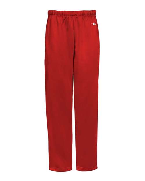 Badger 1478 Unisex Performance Fleece Open-Bottom Sweatpants - Red - front