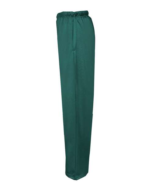 Badger 1478 Unisex Performance Fleece Open-Bottom Sweatpants - Forest - side