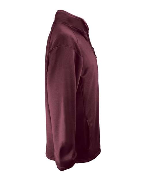 Badger 1480 Men's Performance Quarter-Zip Pullover - Maroon - side