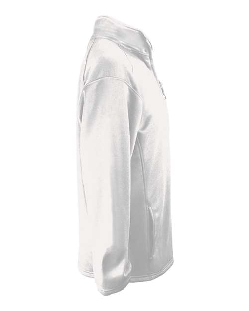 Badger 1480 Men's Performance Quarter-Zip Pullover - White - side