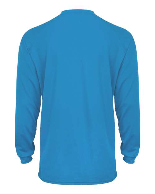 Badger 2104 Youth B-Core Long Sleeve T-Shirt - Electric Blue - back