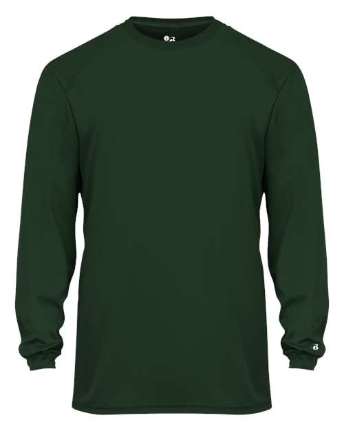 Badger 2104 Youth B-Core Long Sleeve T-Shirt - Forest - front