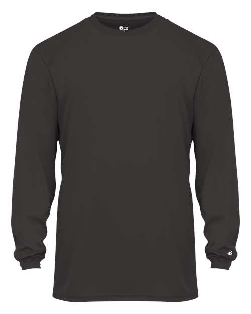 Badger 2104 Youth B-Core Long Sleeve T-Shirt - Graphite - front