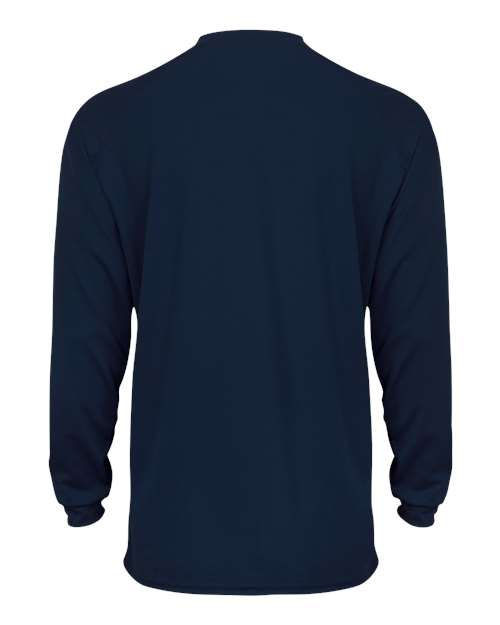 Badger 2104 Youth B-Core Long Sleeve T-Shirt - Navy - back