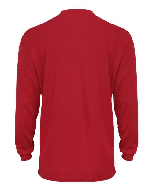 Badger 2104 Youth B-Core Long Sleeve T-Shirt - Red - back