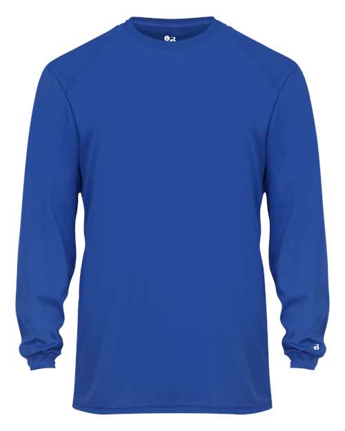 Badger 2104 Youth B-Core Long Sleeve T-Shirt - Royal - front