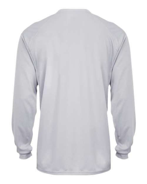Badger 2104 Youth B-Core Long Sleeve T-Shirt - Silver - back