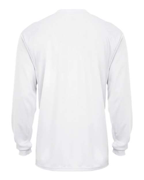 Badger 2104 Youth B-Core Long Sleeve T-Shirt - White - back