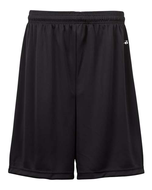 Badger 2107 Youth B-Dry 6" Shorts - Black - front