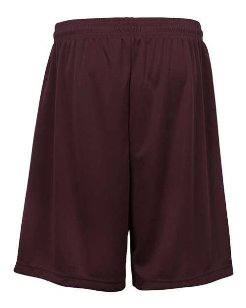 Badger 2107 Youth B-Dry 6" Shorts - Maroon - back
