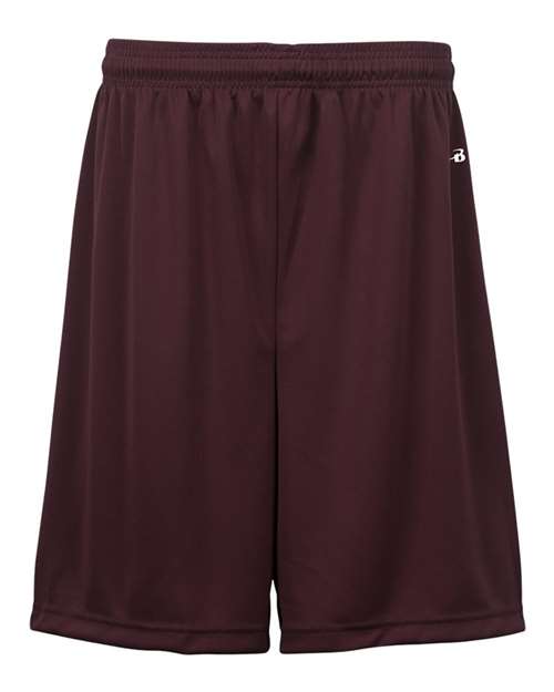 Badger 2107 Youth B-Dry 6" Shorts - Maroon - front