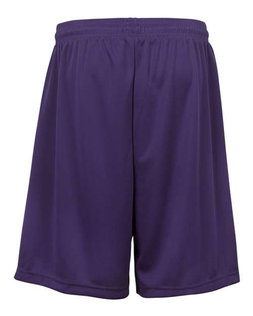 Badger 2107 Youth B-Dry 6" Shorts - Purple - back