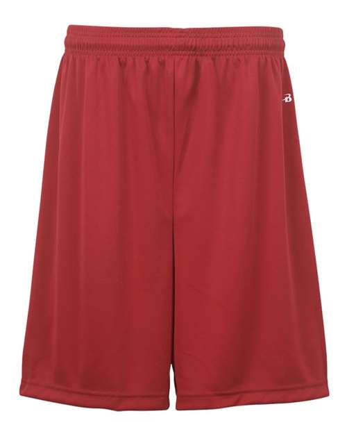 Badger 2107 Youth B-Dry 6" Shorts - Red - front