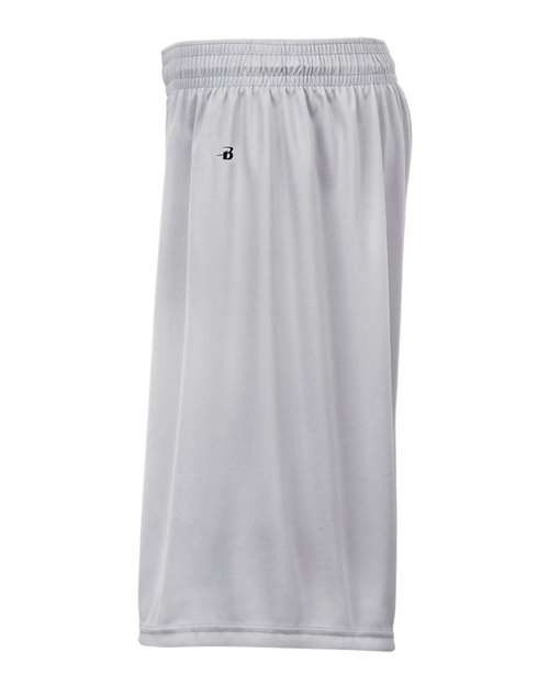 Badger 2107 Youth B-Dry 6" Shorts - Silver - side