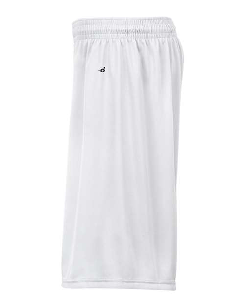 Badger 2107 Youth B-Dry 6" Shorts - White - side