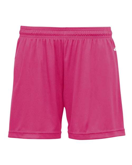 Badger 2116 Girls' B-Core Shorts - Hot Pink - front