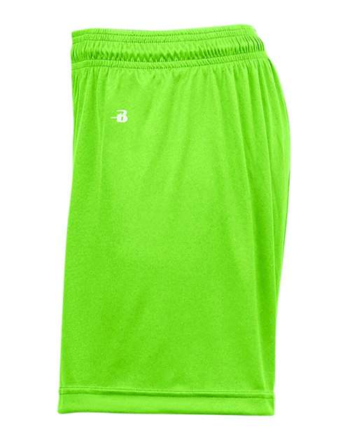 Badger 2116 Girls' B-Core Shorts - Lime - side