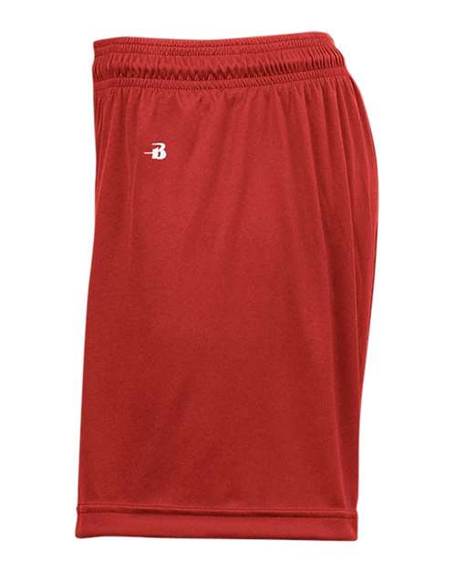 Badger 2116 Girls' B-Core Shorts - Red - side