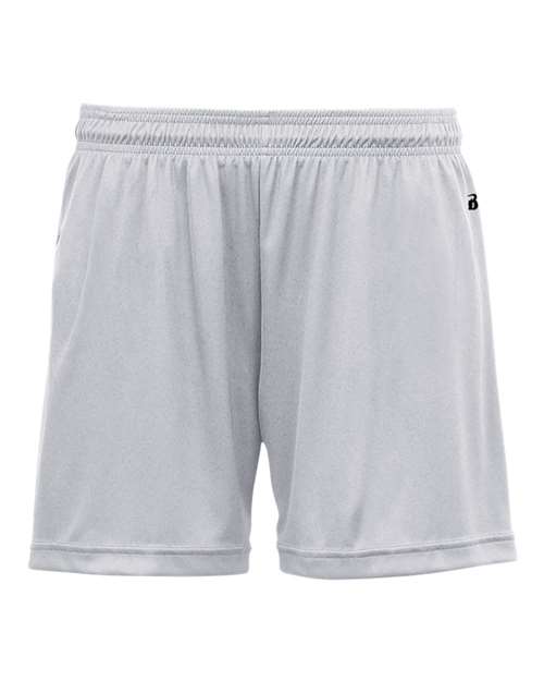 Badger 2116 Girls' B-Core Shorts - Silver - front