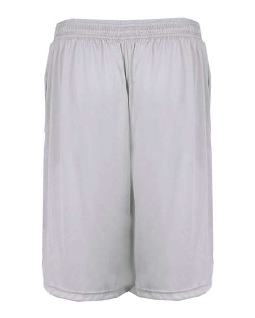 Badger 2119 Youth B-Core Pocketed Shorts - Silver - back