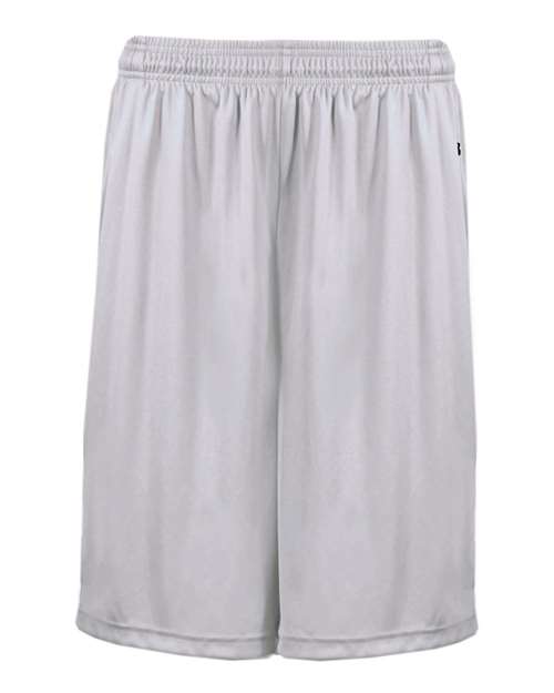 Badger 2119 Youth B-Core Pocketed Shorts - Silver - front