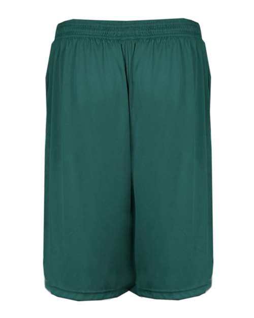 Badger 2119 Youth B-Core Pocketed Shorts - Forest - back