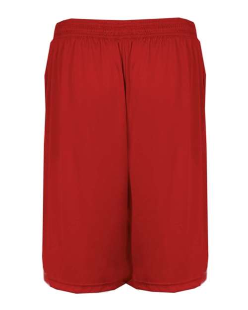 Badger 2119 Youth B-Core Pocketed Shorts - Red - back