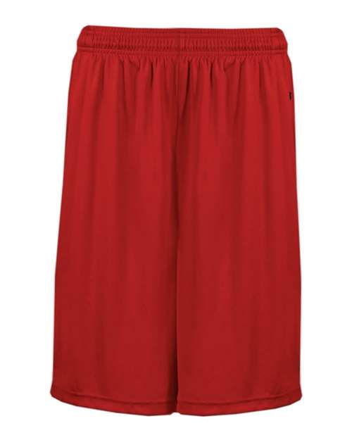 Badger 2119 Youth B-Core Pocketed Shorts - Red - front