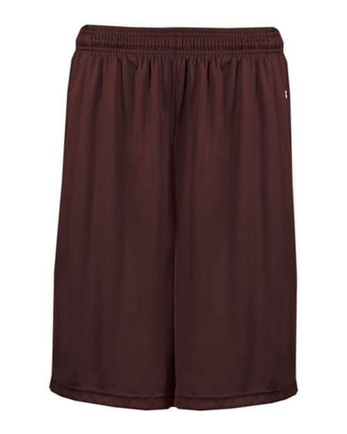 Badger 2119 Youth B-Core Pocketed Shorts - Maroon - front
