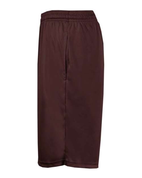 Badger 2119 Youth B-Core Pocketed Shorts - Maroon - side