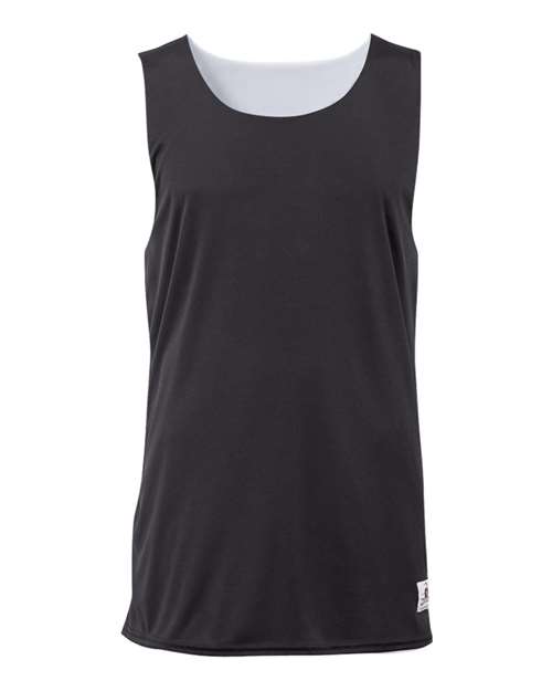 Badger 2129 Youth B-Core Reversible Tank Top - Black/ White - front