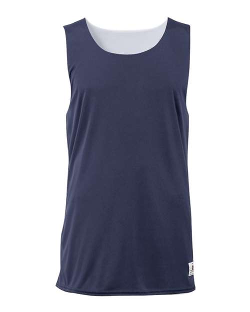 Badger 2129 Youth B-Core Reversible Tank Top - Navy/ White - front