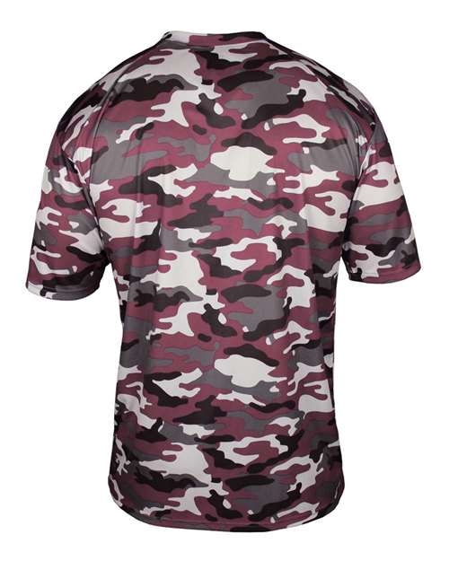 Badger 4181 Men's Camo T-Shirt - Maroon - back