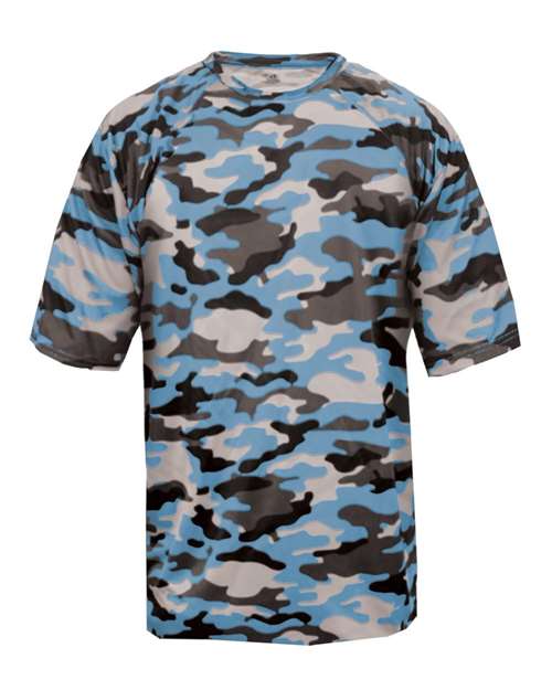 Badger 4181 Men's Camo T-Shirt - Columbia Blue - front