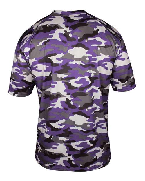 Badger 4181 Men's Camo T-Shirt - Purple - back