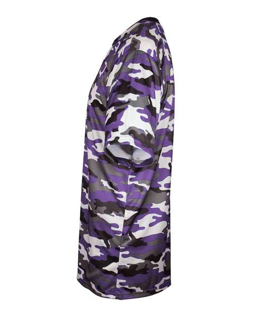 Badger 4181 Men's Camo T-Shirt - Purple - side
