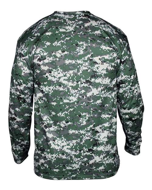 Badger 4184 Men's Digital Camo Long Sleeve T-Shirt - Forest Digital - back