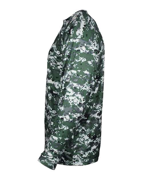 Badger 4184 Men's Digital Camo Long Sleeve T-Shirt - Forest Digital - side