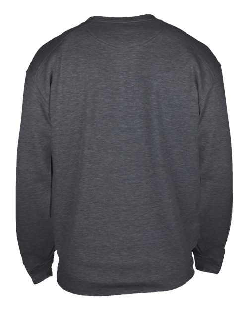 Badger 1252 Unisex Pocket Crewneck Sweatshirt - Charcoal - back