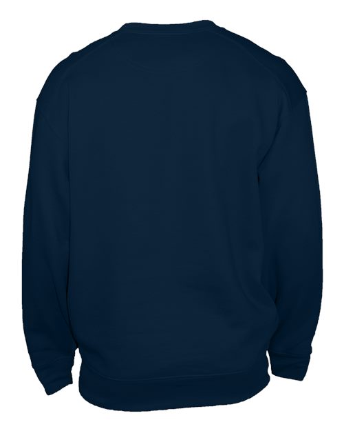 Badger 1252 Unisex Pocket Crewneck Sweatshirt - Navy - back