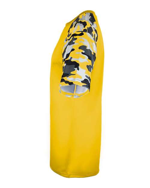 Badger 2141 Youth Camo Sport T-Shirt - Gold/ Gold Camo - side
