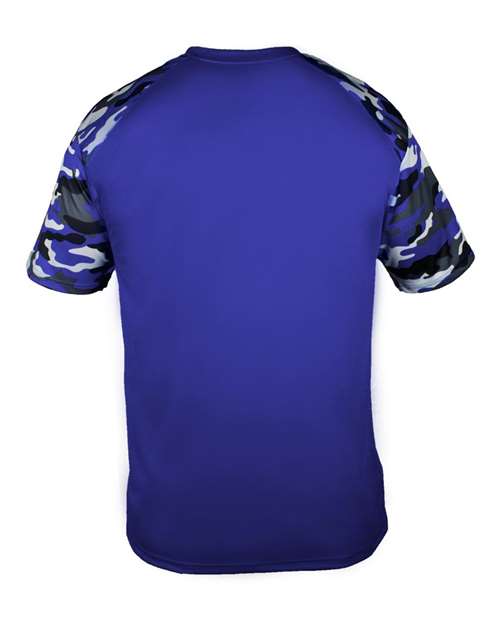 Badger 2141 Youth Camo Sport T-Shirt - Royal/ Royal Camo - back