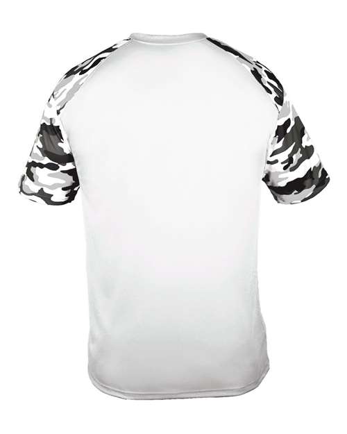 Badger 2141 Youth Camo Sport T-Shirt - White/ White Camo - back