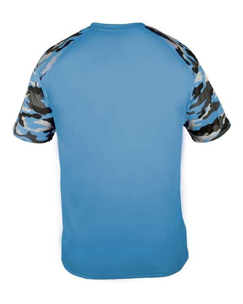 Badger 2141 Youth Camo Sport T-Shirt - Columbia Blue/ Columbia Blue Camo - back