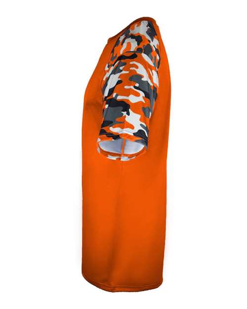 Badger 2141 Youth Camo Sport T-Shirt - Burnt Orange/ Burnt Orange Camo - side