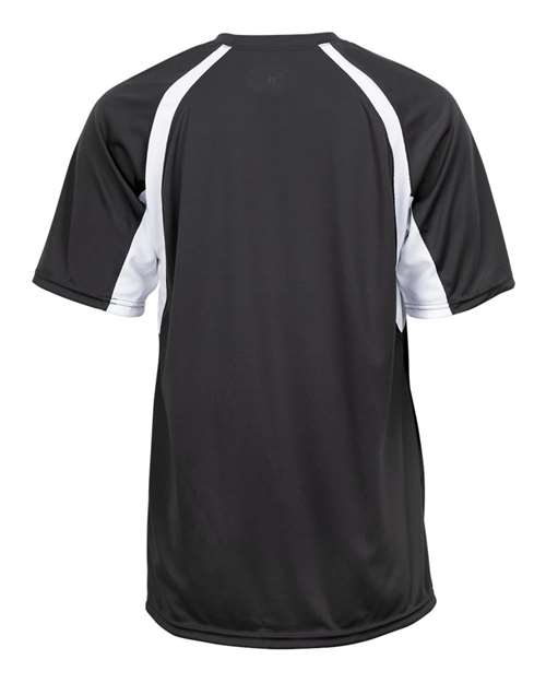 Badger 2144 Youth B-Core Hook T-Shirt - Graphite/ White - back
