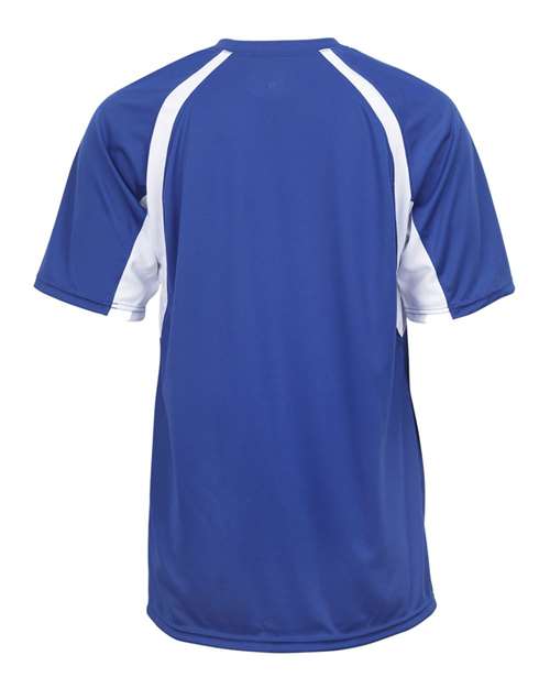 Badger 2144 Youth B-Core Hook T-Shirt - Royal/ White - back