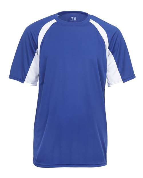 Badger 2144 Youth B-Core Hook T-Shirt - Royal/ White - front