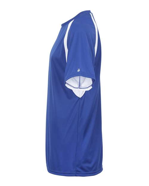Badger 2144 Youth B-Core Hook T-Shirt - Royal/ White - side
