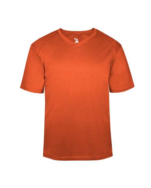 Badger 2162 Youth B-Core V-Neck T-Shirt - Burnt Orange - front